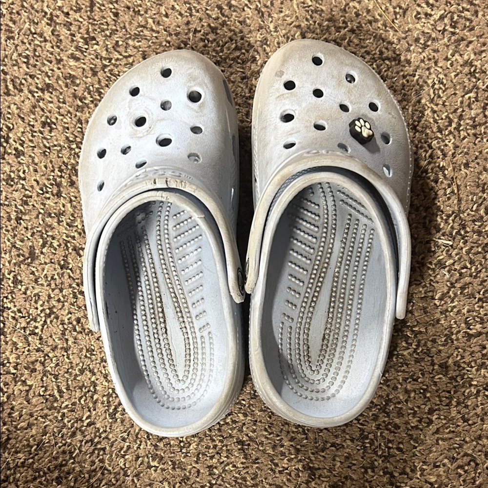 Kids light Blue CROCS, used